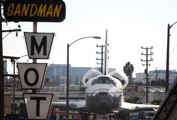 Space Shuttle Endeavour's Journey Through Los Angeles